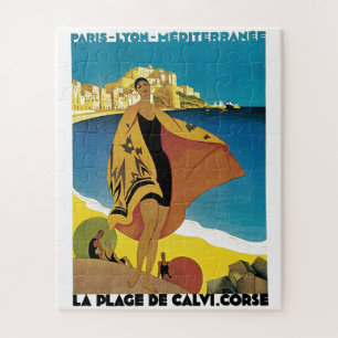 Puzzle Illustration d'art de voyage en France Vintage