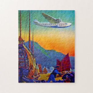Puzzle Illustration d'art de voyage transpacifique vintag