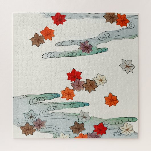 Puzzle Illustration d'automne et d'eau. (Vertical)