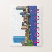 Puzzle Illustration de Back Bay Boston Skyline (Vertical)
