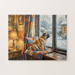 Puzzle Illustration de balais de fenêtre hivernaux fantai