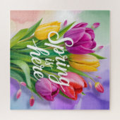 Puzzle Illustration de bouquet de tulipes "Le printemps e (Horizontal)