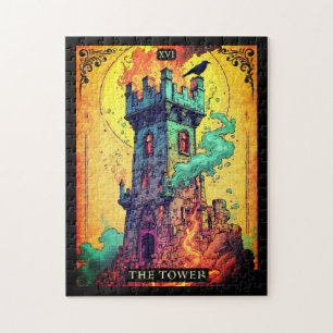 Puzzle Illustration de carte de tarot, La Tour