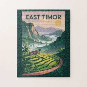 Puzzle Illustration de champs du Timor oriental Art de vo