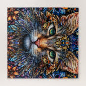 Puzzle Illustration de chat abstrait vibrant (Horizontal)