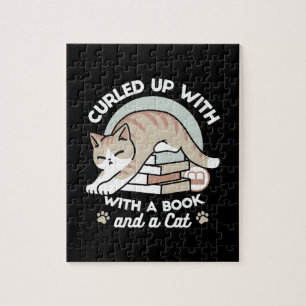 Puzzle Illustration de chat Lover - Curled Up & Cosy