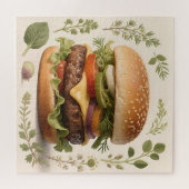Puzzle Illustration de cheeseburger gastronomique (Horizontal)