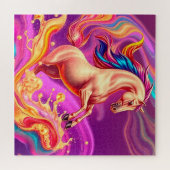 Puzzle Illustration de cheval vibrant abstrait (Horizontal)