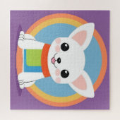 Puzzle Illustration de chien de dessin animé mignon (Horizontal)