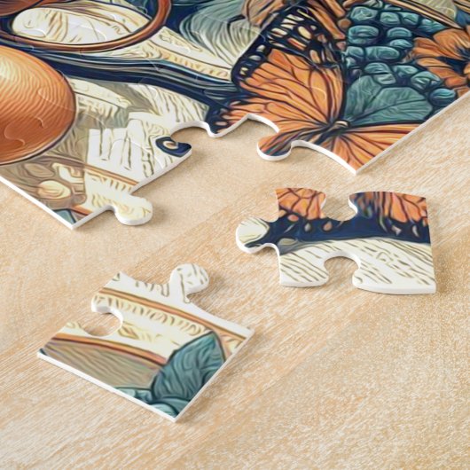 Puzzle Illustration de chien de papillon mignonne (Côté)