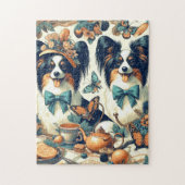 Puzzle Illustration de chien de papillon mignonne (Vertical)