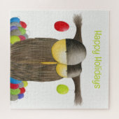 Puzzle Illustration de chouette des fêtes mignonne (Horizontal)