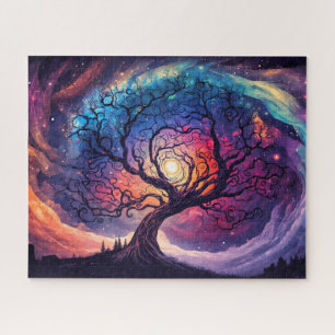 Puzzle Illustration de ciel nocturne illuminé coloré