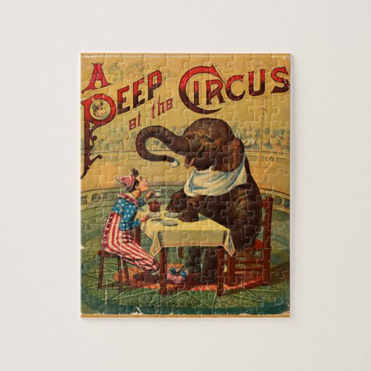 Puzzle Illustration de cirque vintage Art Antique (Vertical)