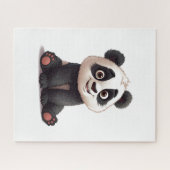 Puzzle Illustration de dessin animé d'ours panda assis (Horizontal)