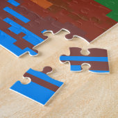Puzzle Illustration de dinosaure pixelisé drôle pour joue (Côté)