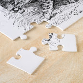 Puzzle Illustration de faune léopard vintage (Côté)