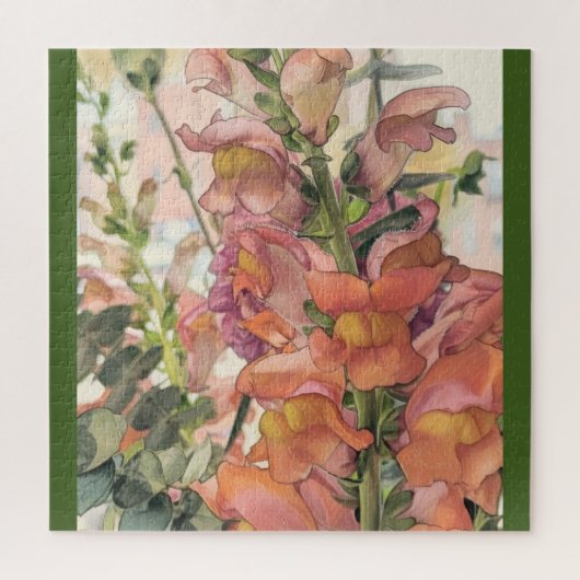 Puzzle Illustration de fleurs au crayon pastel (Vertical)