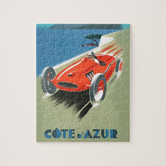 Puzzle Illustration de la course automobile vintage Côte  (Vertical)
