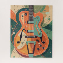 Illustration de la guitare électrique rétro