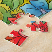 Puzzle Illustration de la maison de champignons magiques (Côté)