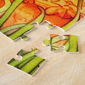 Puzzle Illustration de la maison de champignons majestueu (Côté)