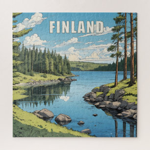 Puzzle Illustration de la nature finlandaise