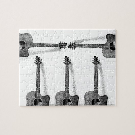 Puzzle Illustration de la peinture de la guitare classiqu (Horizontal)