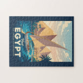 Puzzle Illustration de la pyramide d'Égypte Art de voyage (Horizontal)