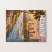 Puzzle Illustration de la skyline de Manille Philippines (Horizontal)