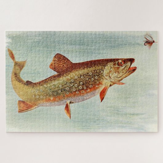 Puzzle Illustration de la truite vintage Brook (1914) (Horizontal)