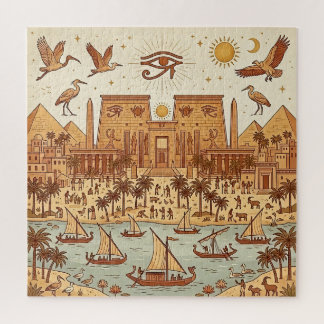 Puzzle Illustration de la ville antique égyptienne Boho-T