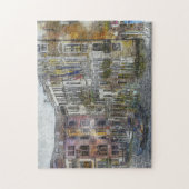 Puzzle Illustration de la ville d'aquarelle (Vertical)