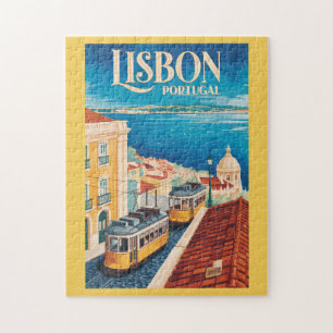 Puzzle Illustration de la vue aérienne de Lisbonne Portug