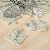 Puzzle Illustration de l'abeille du travailleur vintage (Côté)