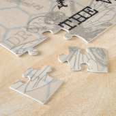 Puzzle Illustration de l'abeille du travailleur vintage (Côté)