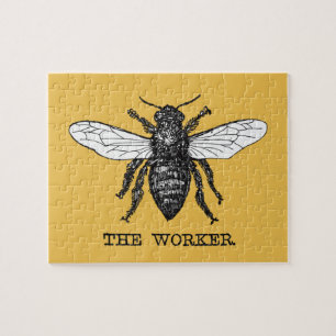 Puzzle Illustration de l'abeille du travailleur vintage