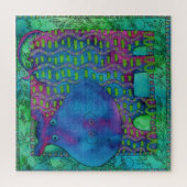 Puzzle Illustration de l'aquarelle à Hippo (Vertical)