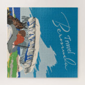 Puzzle Illustration de l'art de voyage des Bermudes vinta (Horizontal)