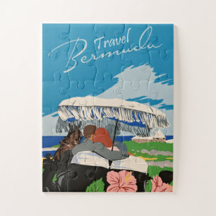 Puzzle Illustration de l'art de voyage des Bermudes vinta