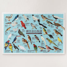 Illustration de l'Atlas vintage des oiseaux du Jap