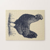 Puzzle Illustration de l'encre de poulet sur Tan (Horizontal)
