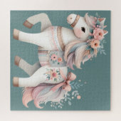 Puzzle Illustration de l'Imaginaire Floral Pastel Horse (Horizontal)