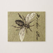 Puzzle Illustration de l'insecte d'abeille vintage (Horizontal)