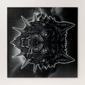 Puzzle Illustration de loup féroce avec collier à pointes (Horizontal)