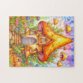 Puzzle Illustration de maison champignon majestueuse (Horizontal)