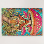 Puzzle Illustration de maison de champignon mignonne (Horizontal)