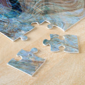 Puzzle Illustration de marbrage gris bleu (Côté)