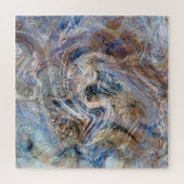 Puzzle Illustration de marbrage gris bleu (Horizontal)