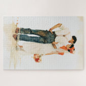 Puzzle Illustration de mariage Romance Rustique (Horizontal)